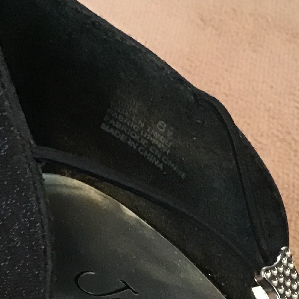 Jessica Dress shoe sparkly satin fabric with elastic straps & bead accent- 8 1/2 - Picture 7 of 10